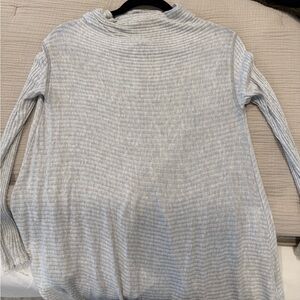 Free People Light Heather Grey Cowl Neck Sweater
